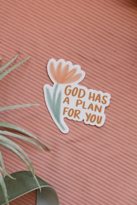 GOD HAS A PLAN Sticker
