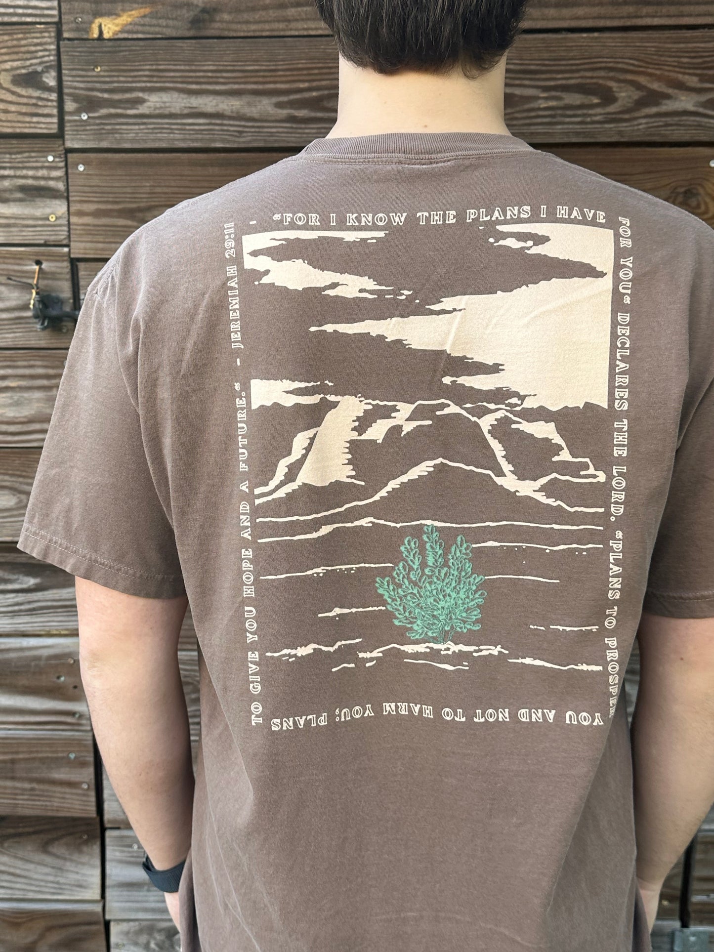 JEREMIAH 29:11 Tee - Espresso, Ivory