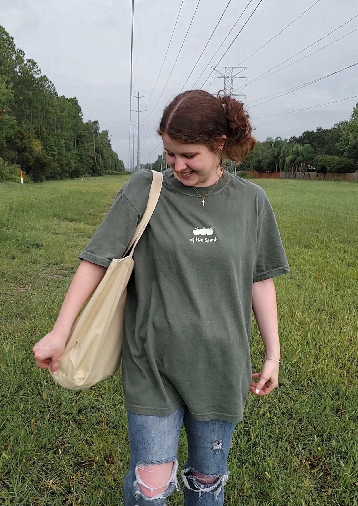 HOLY SPIRIT Embroidered Tote