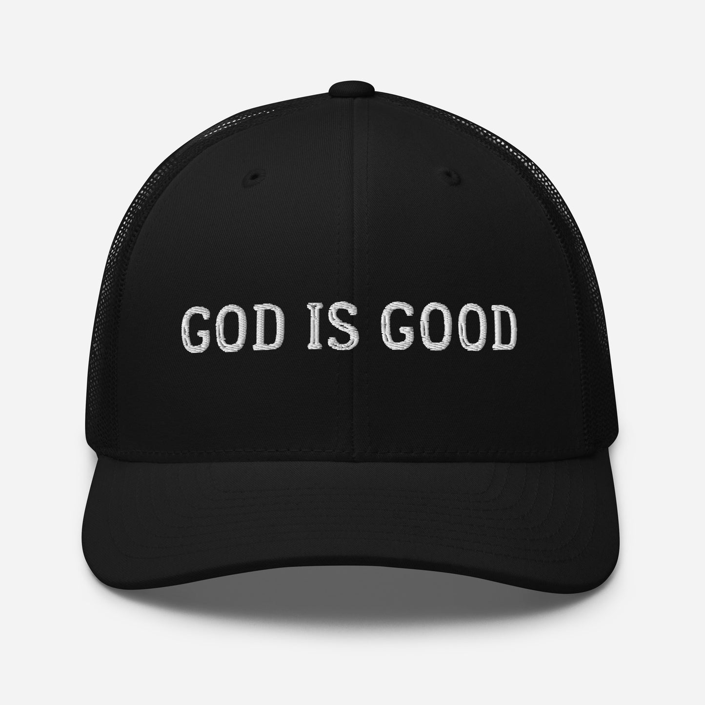God is Good Trucker Hat - White Font
