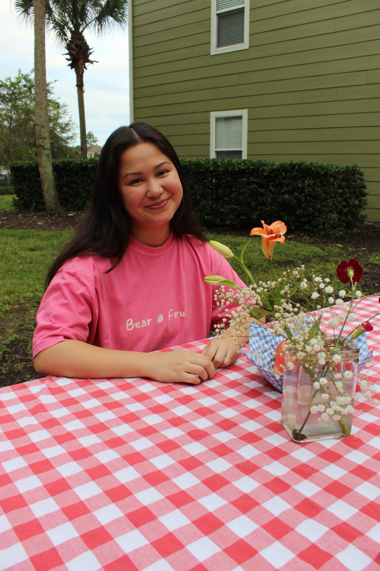 BEAR FRUIT Tee - Hot Pink, Crimson