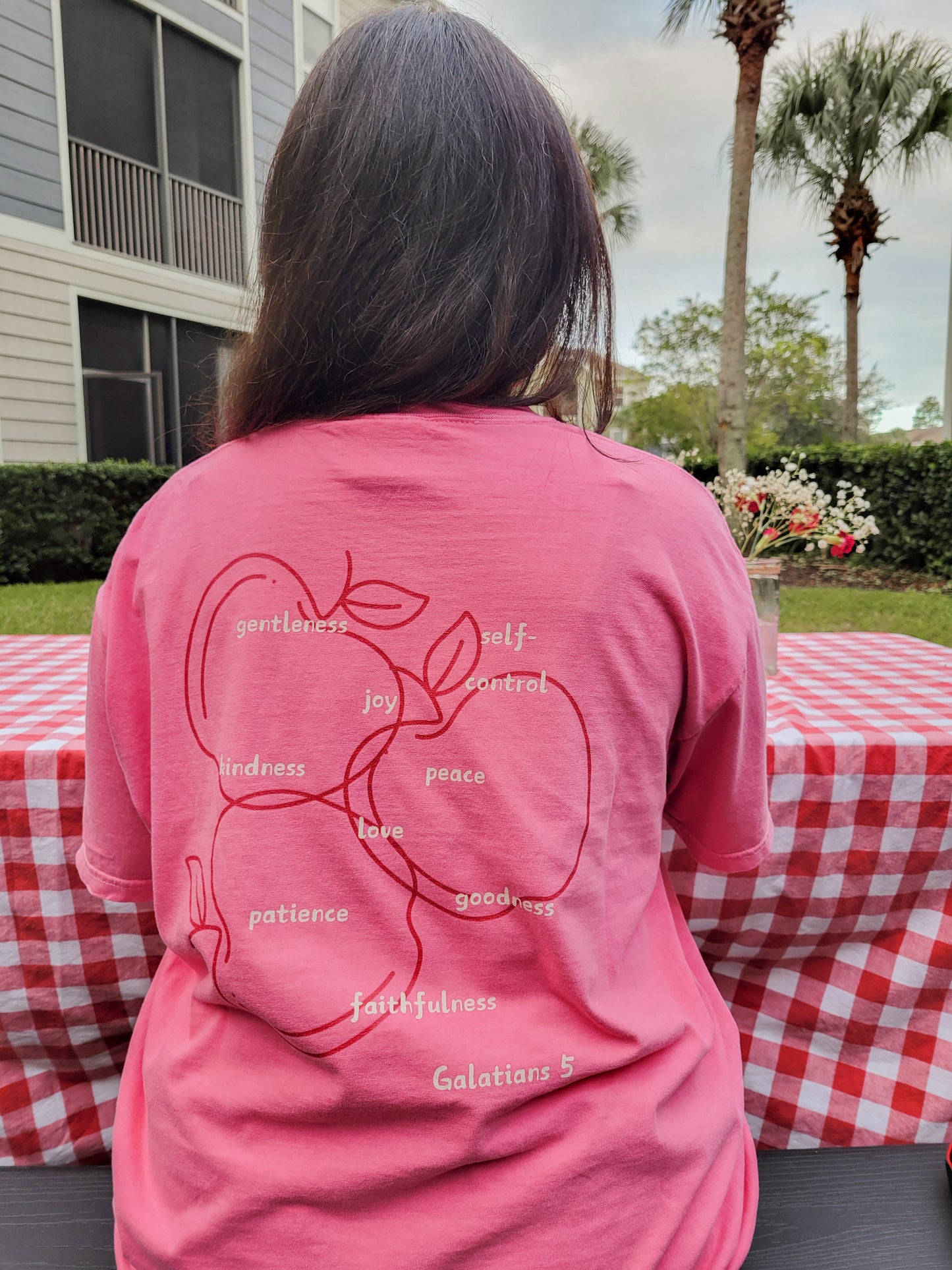 BEAR FRUIT Tee - Hot Pink, Crimson