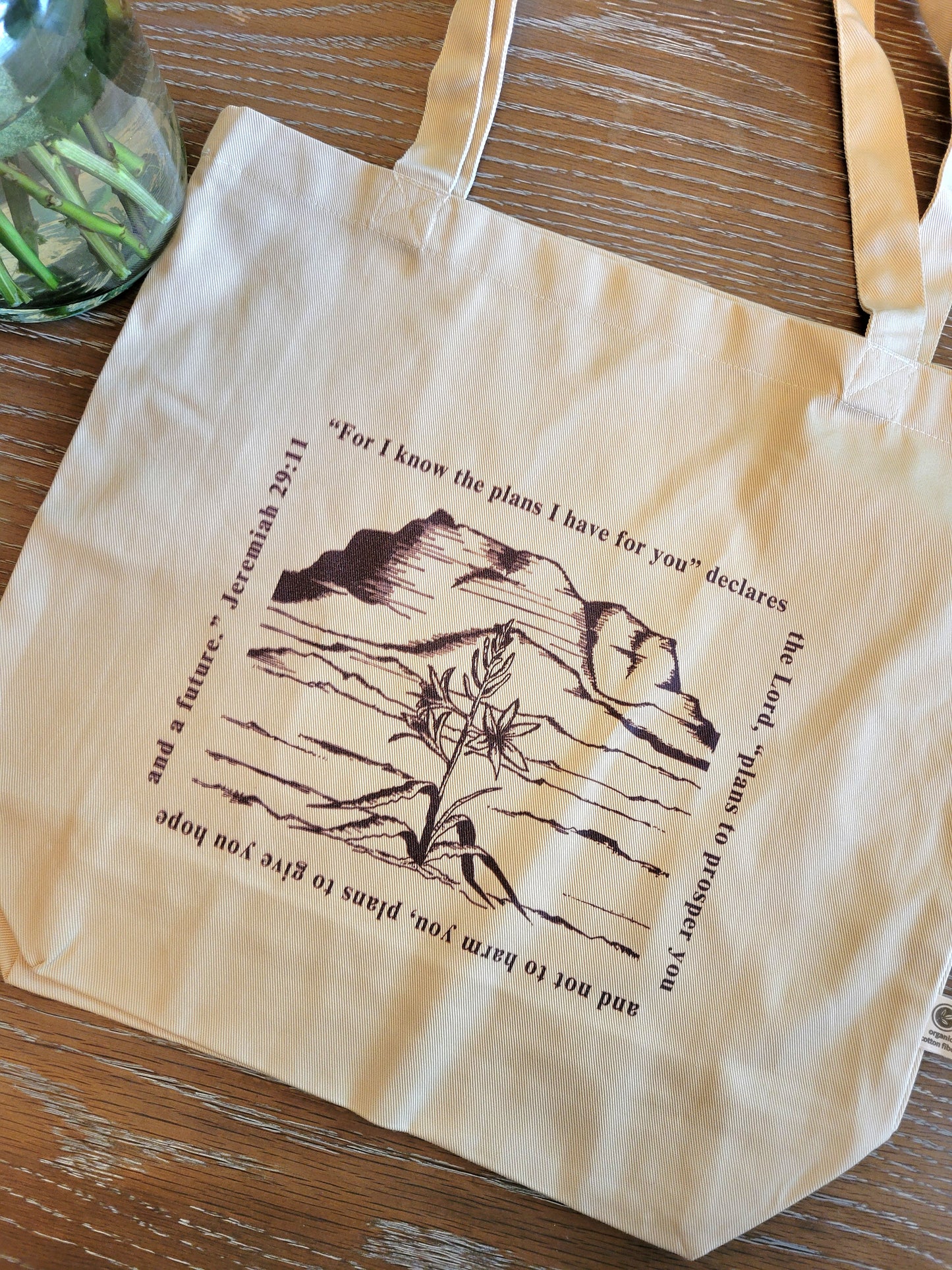 HOPE BLOOMS Organic Tote - Oyster