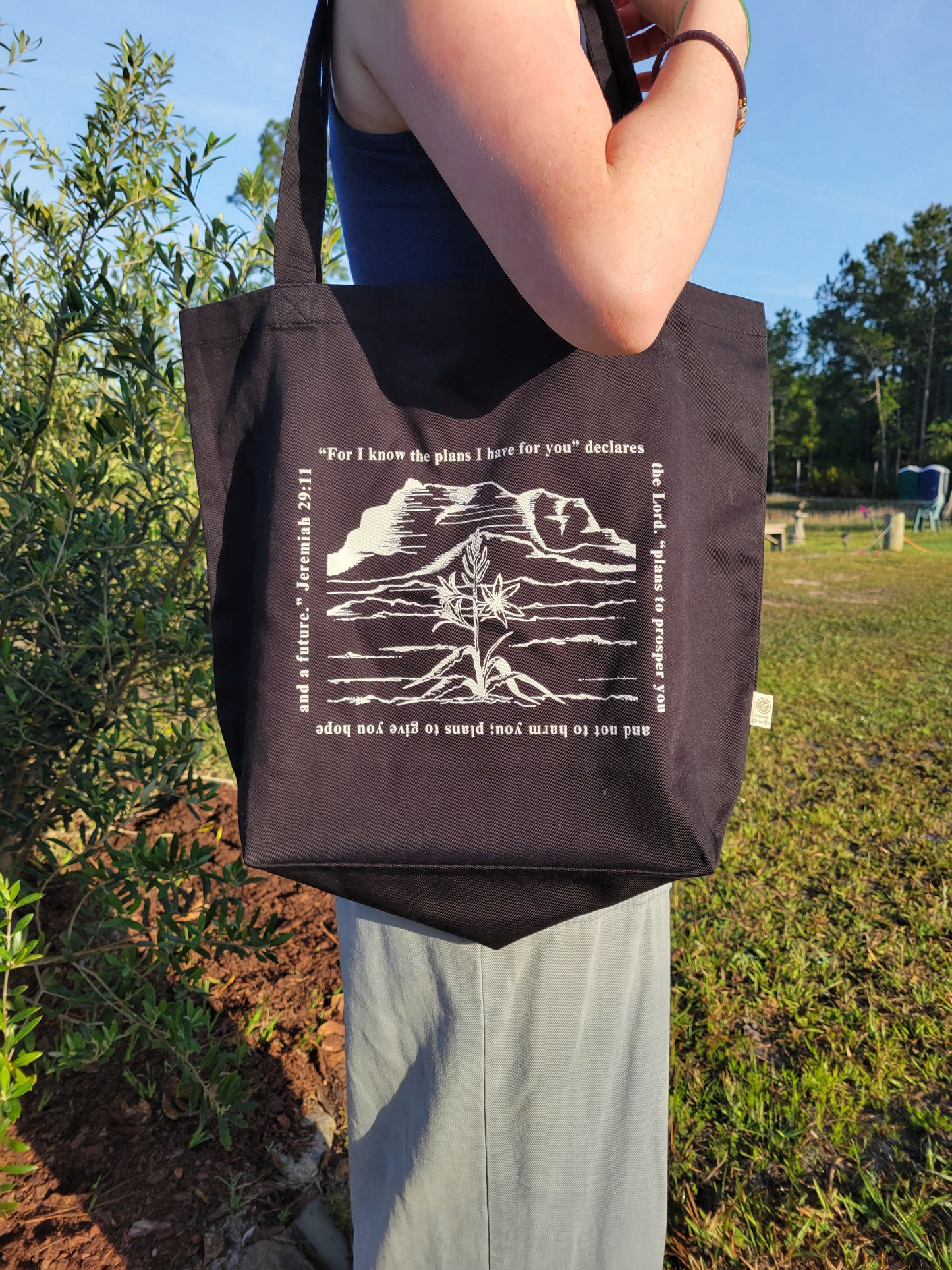 HOPE BLOOMS Organic Tote - Black