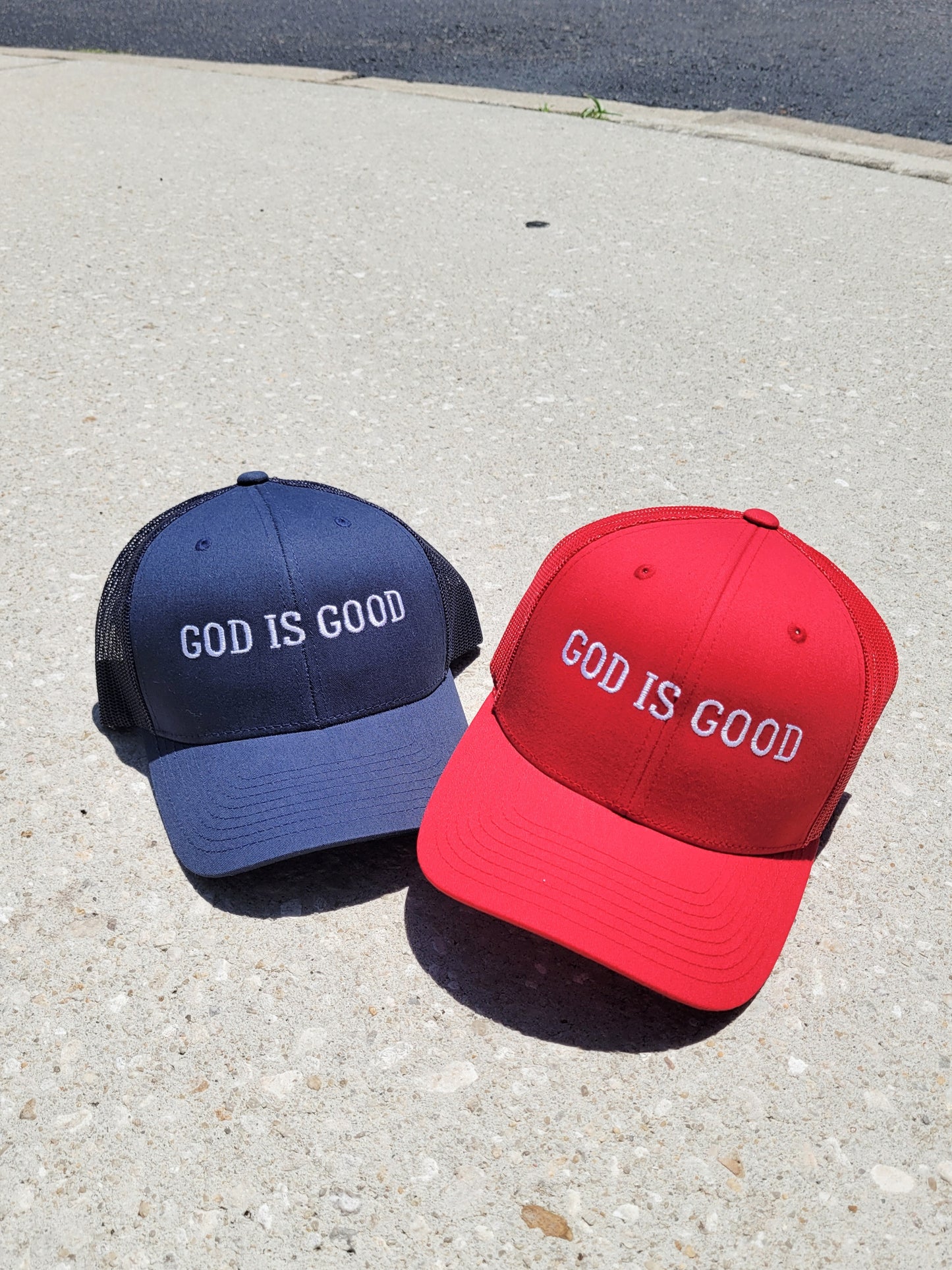 God is Good Trucker Hat - White Font