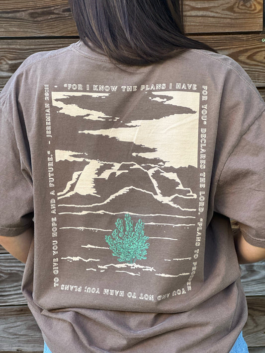 JEREMIAH 29:11 Tee - Espresso, Ivory