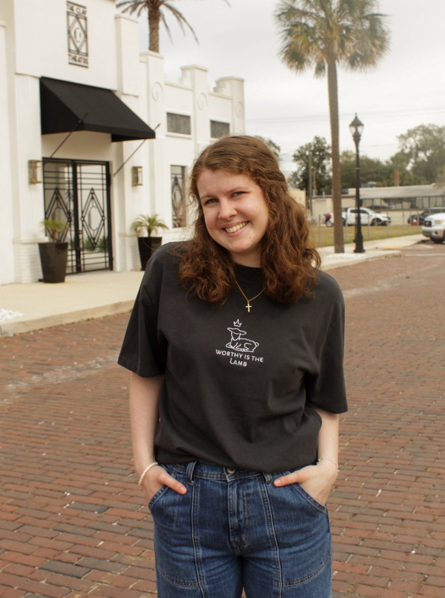 Worthy is the Lamb Oversized Tee - Black