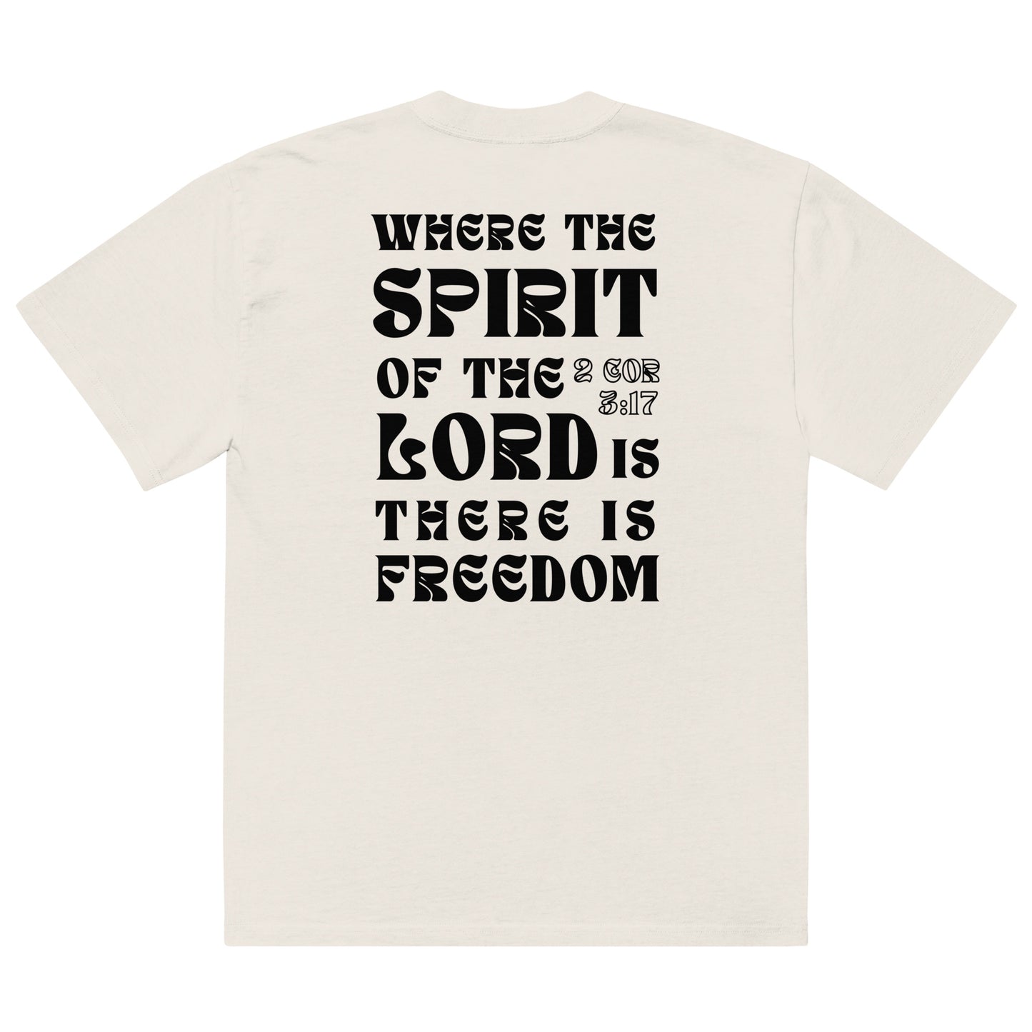 FREEDOM Oversized Tee - Faded Bone, Khaki