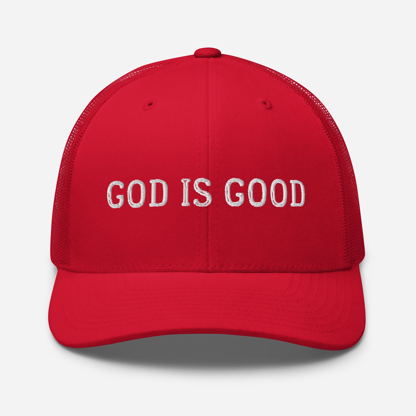 God is Good Trucker Hat - White Font