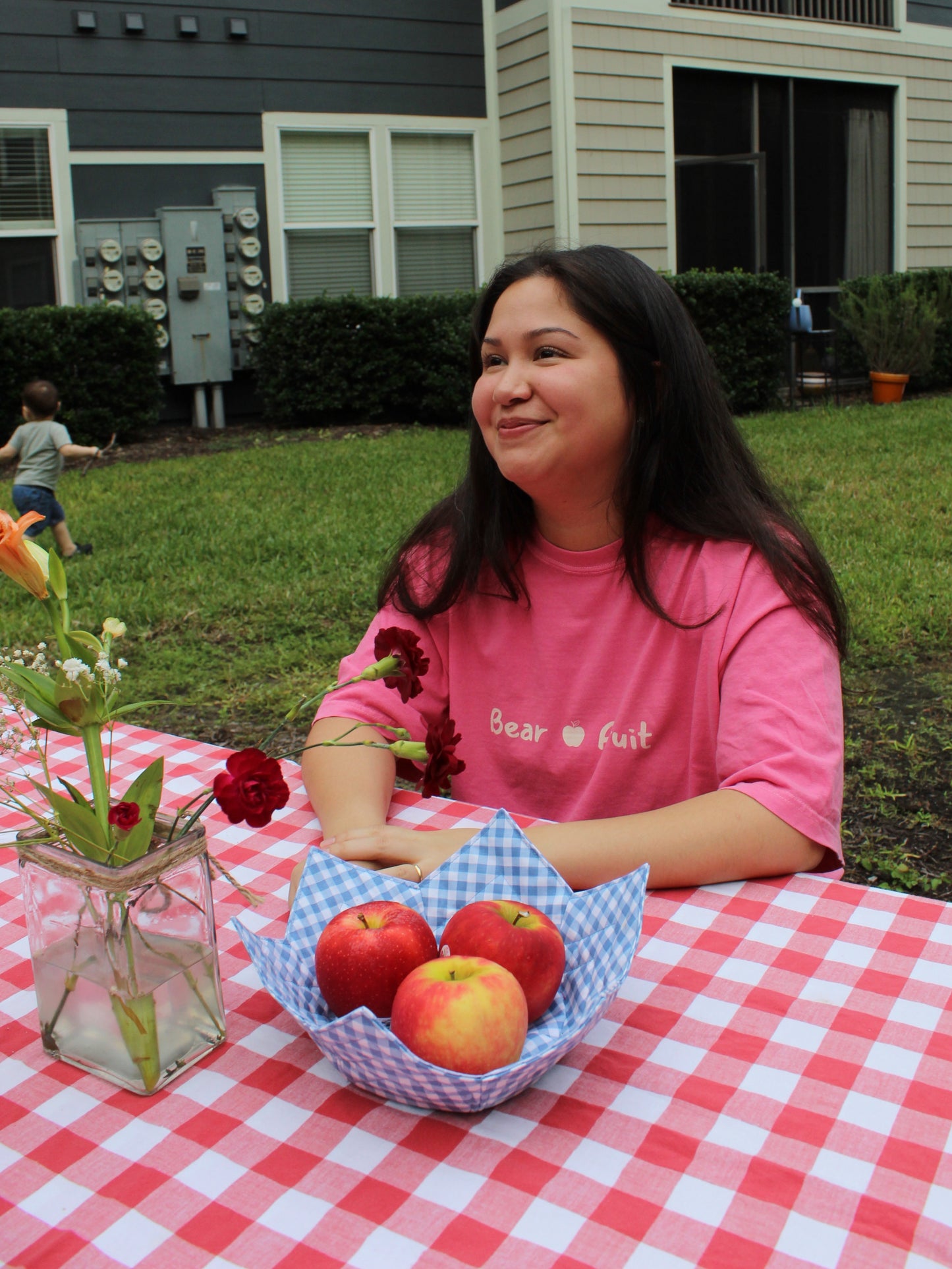 BEAR FRUIT Tee - Hot Pink, Crimson