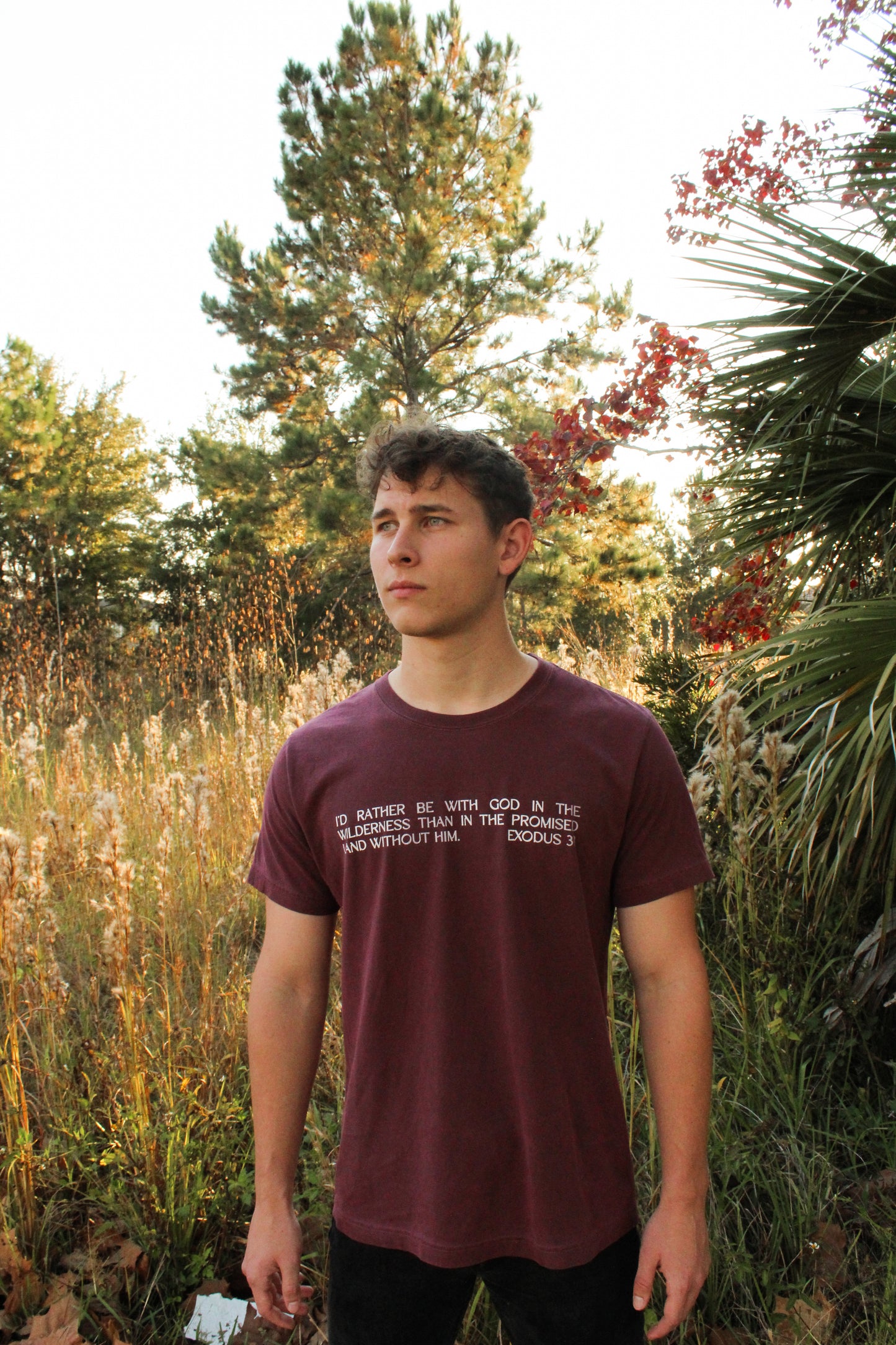 WILDERNESS Oversized Tee - Charcoal, Black, Maroon, Khaki