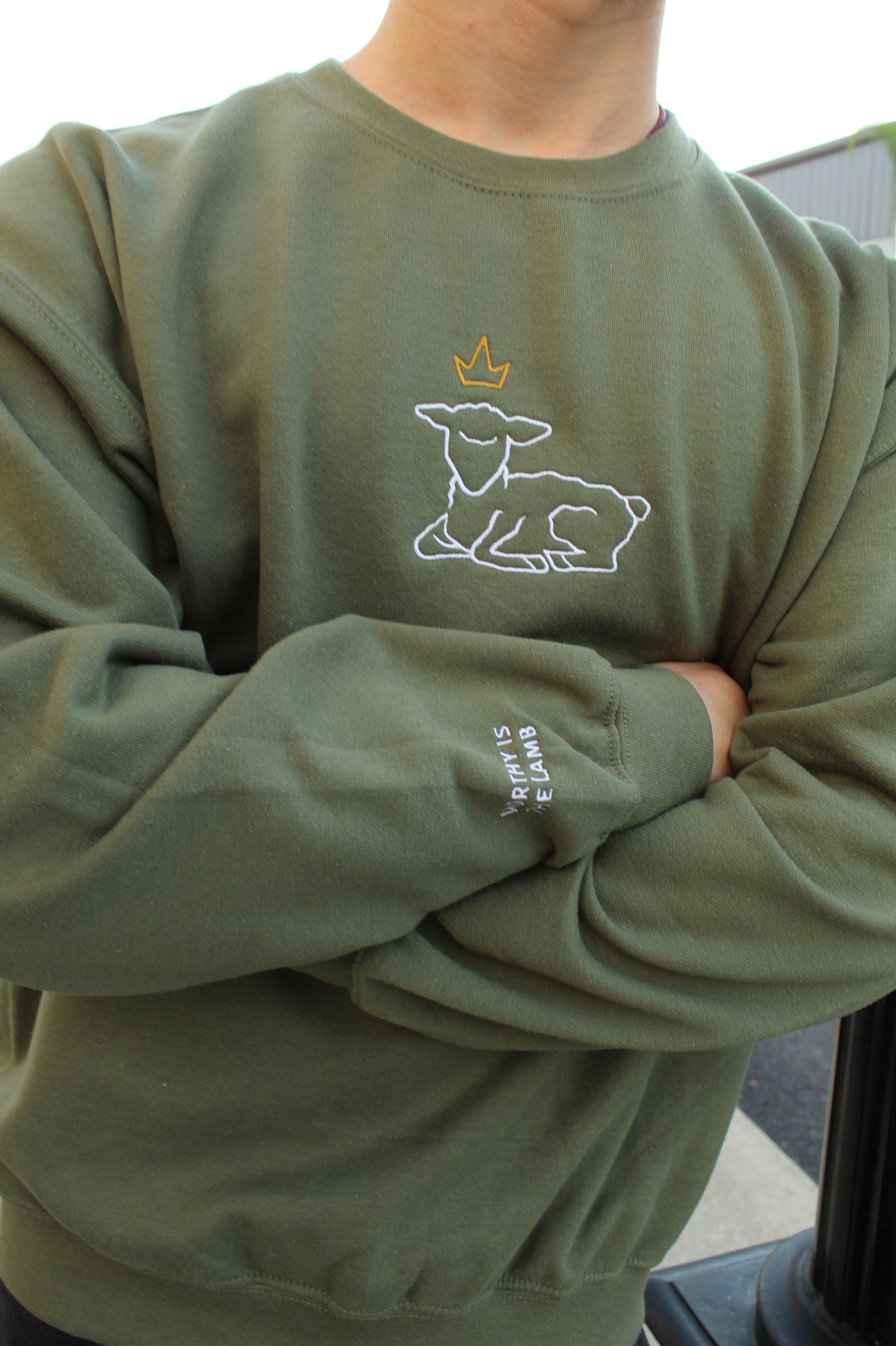 Worthy is the Lamb Pullover - Navy, Heather, Green