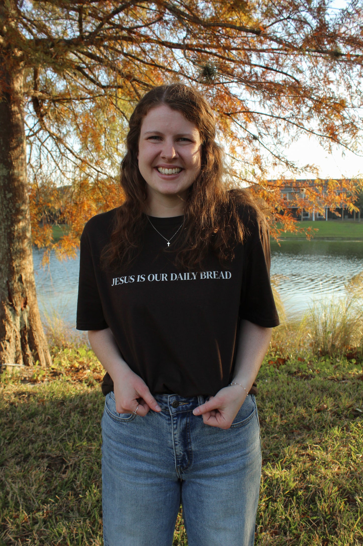 DAILY BREAD Tee - Coral, Chocolate, Dark Heather, Navy, Sand