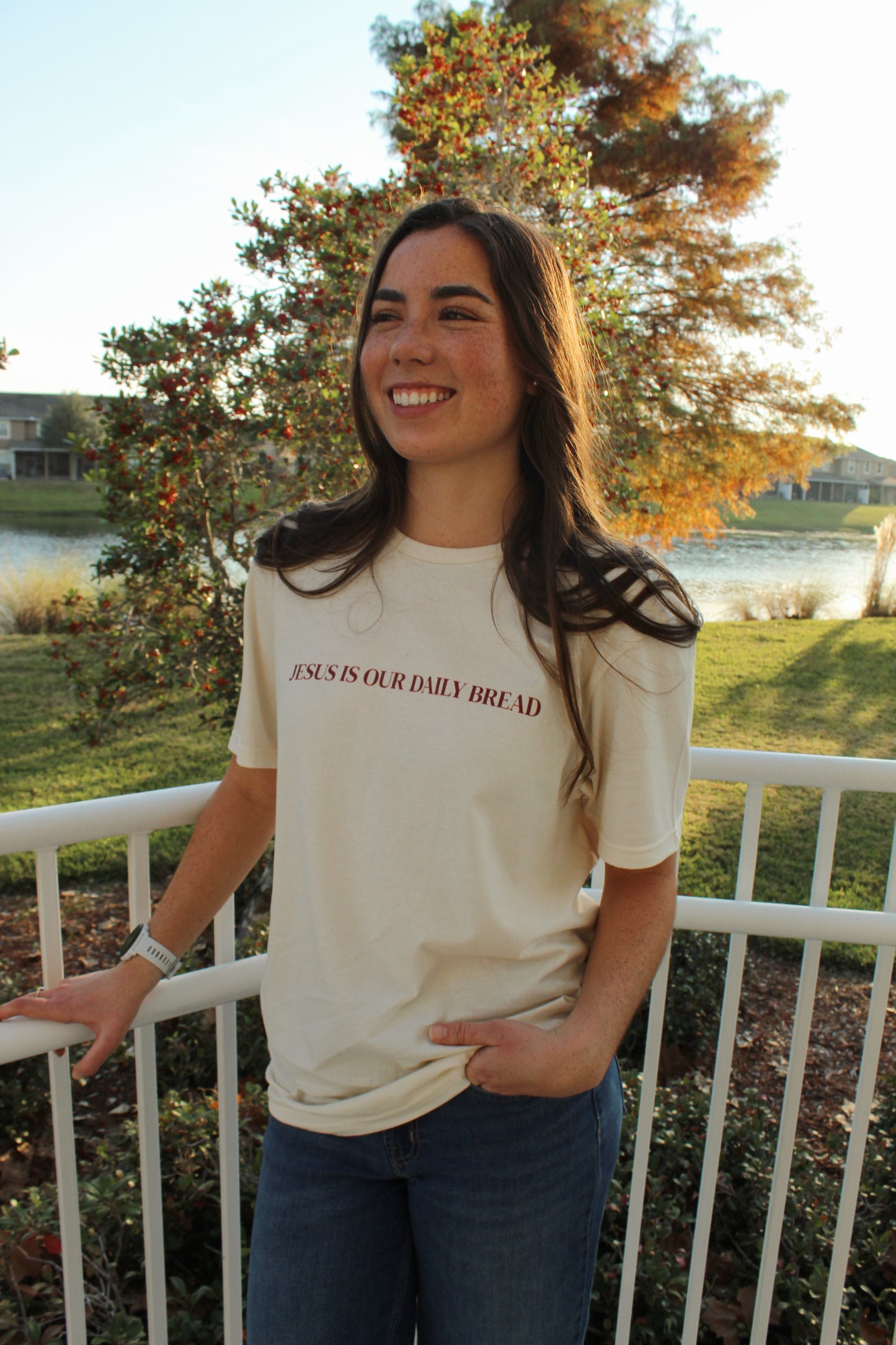 DAILY BREAD Tee - Natural, Sand, White