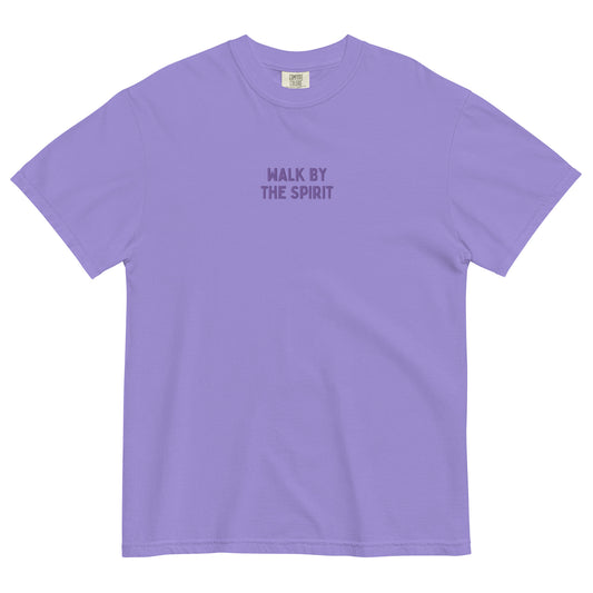 WALK BY THE SPIRIT Embroidered Tee - Purple